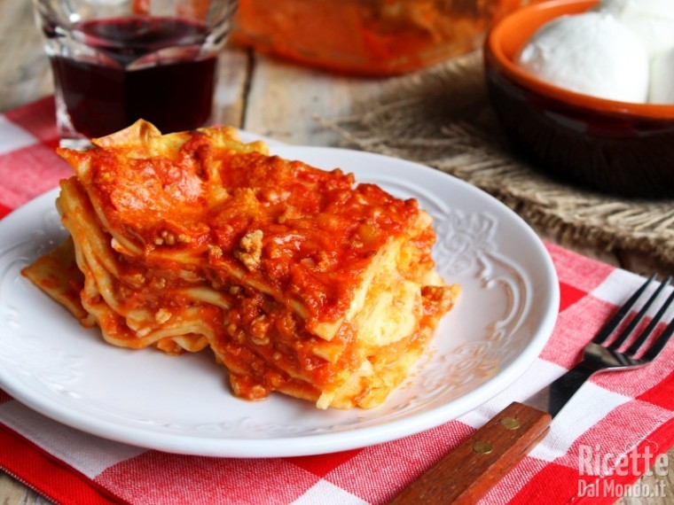 Lasagne ricce con mozzarella di bufala campana