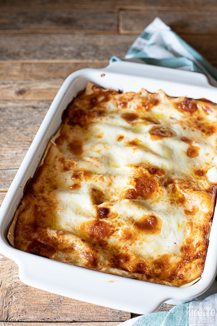 Lasagna in bianco con carciofi e mozzarella 5