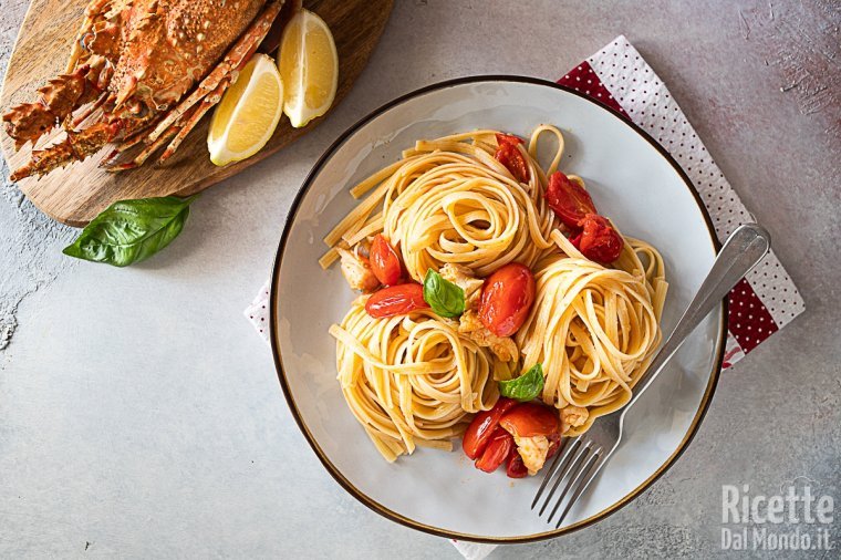 Linguine all'aragosta con pomodorini. La ricetta gustosa e semplice!