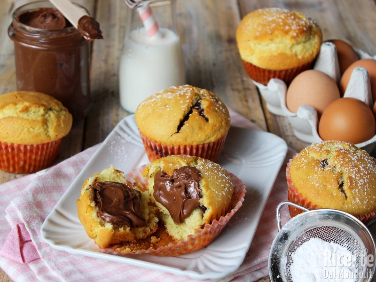 Muffin alla Nutella - Muffin Dolci