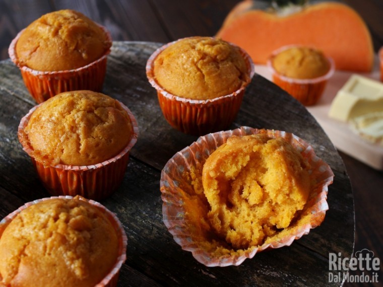 Ricetta muffin zucca e cioccolato bianco