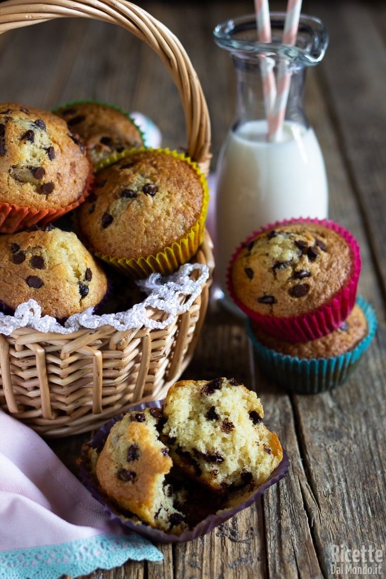 Come fare i muffin con gocce di cioccolato