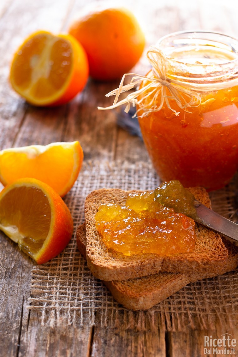 Ricetta semplice e veloce della marmellata di arance