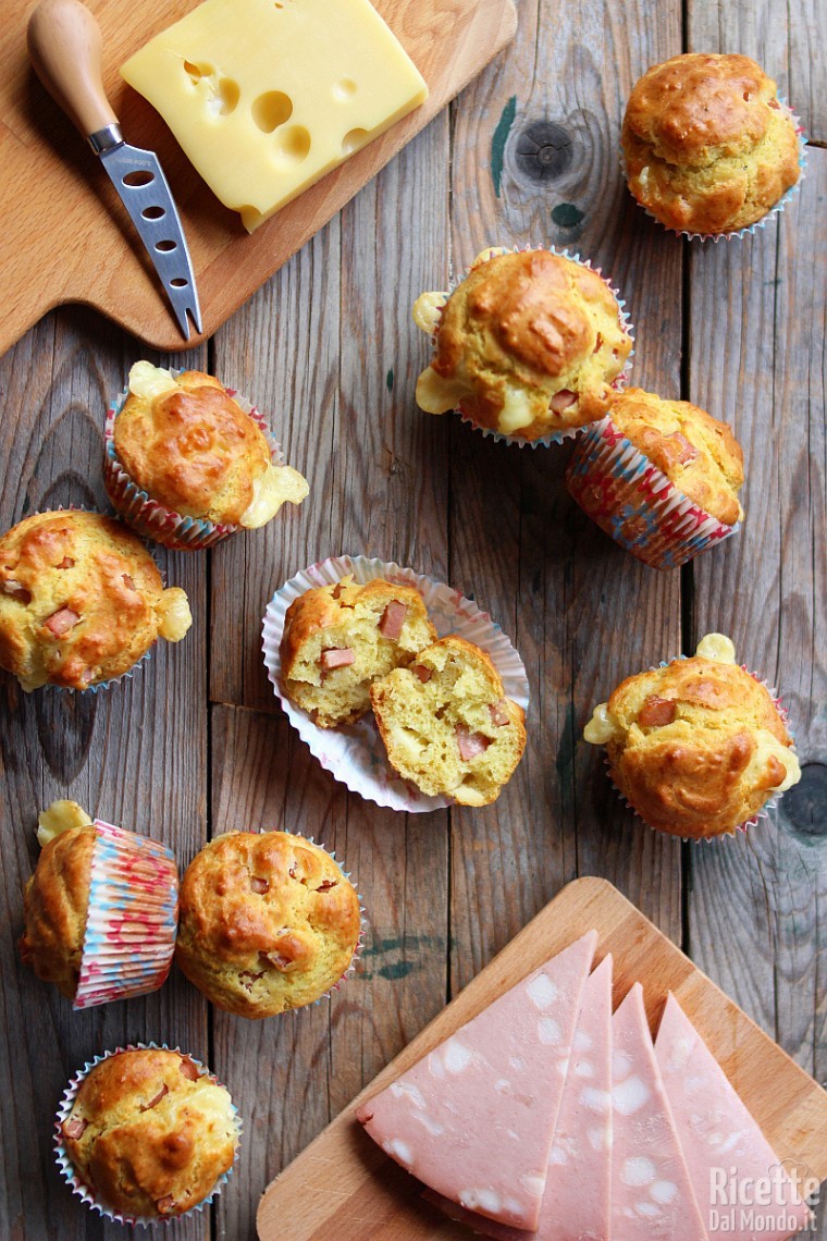 Ricetta muffin mortadella ed emmental