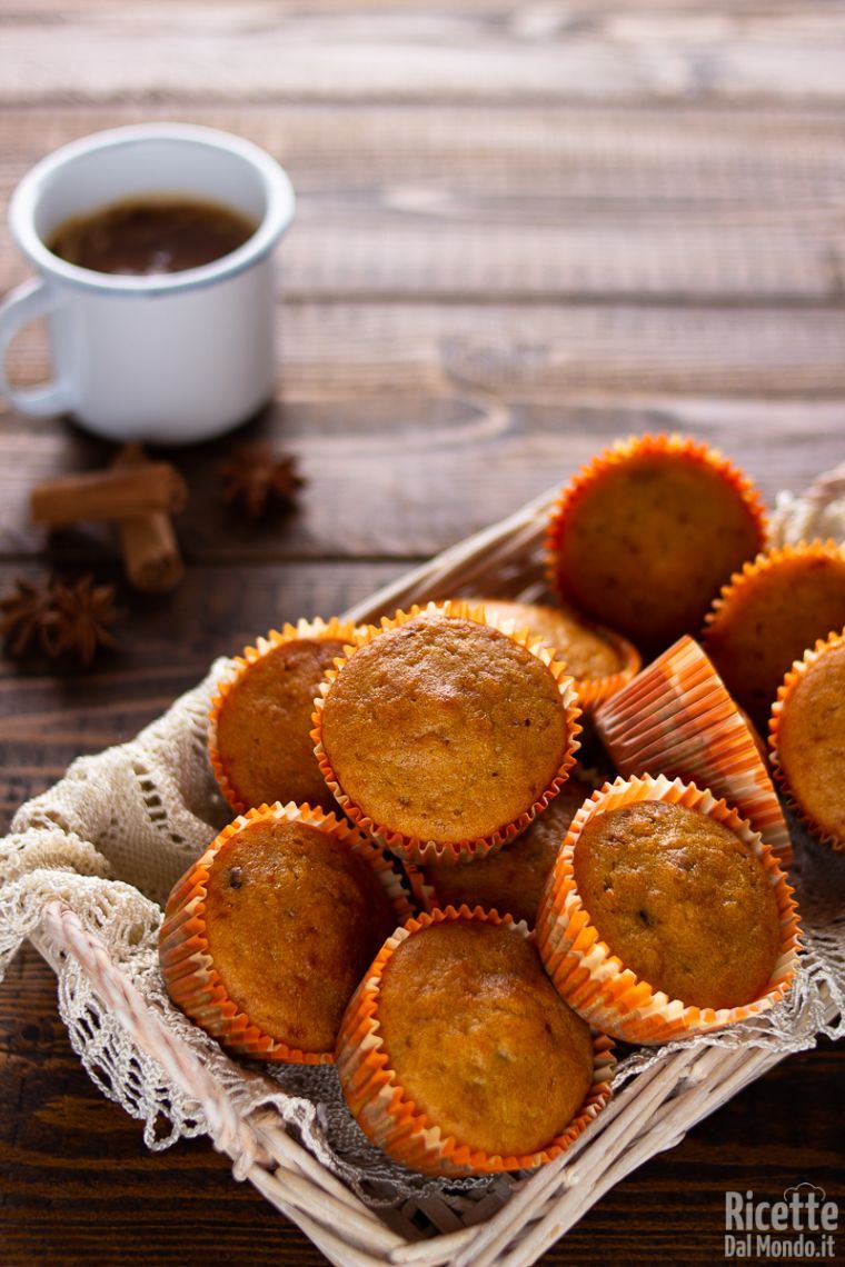 Ricetta muffin alla zucca con gocce di cioccolato