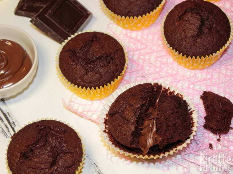 Ricetta Muffin al Cioccolato con la Nutella