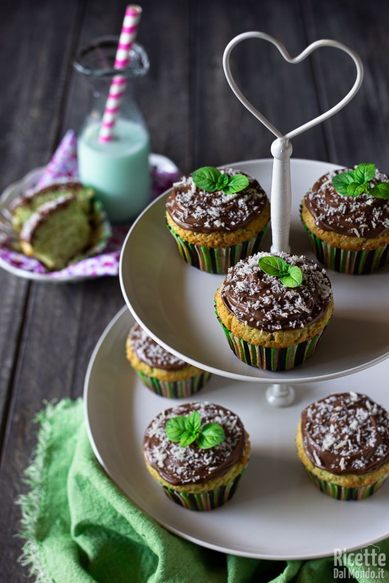Ricetta muffin menta cocco e Nutella