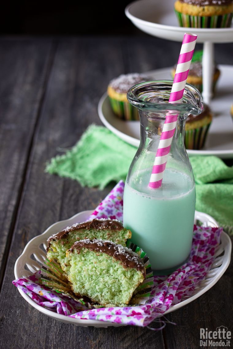Come fare i muffin menta cocco e Nutella