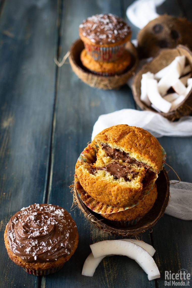 Come fare i muffin cocco e Nutella