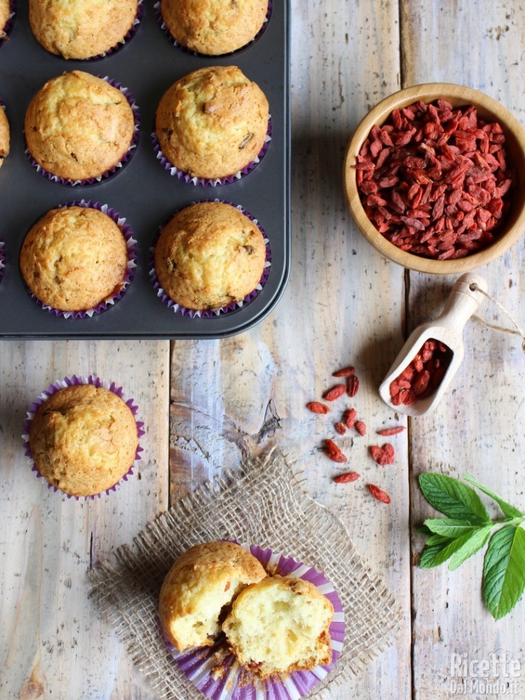 Ricetta muffin alle bacche di goji