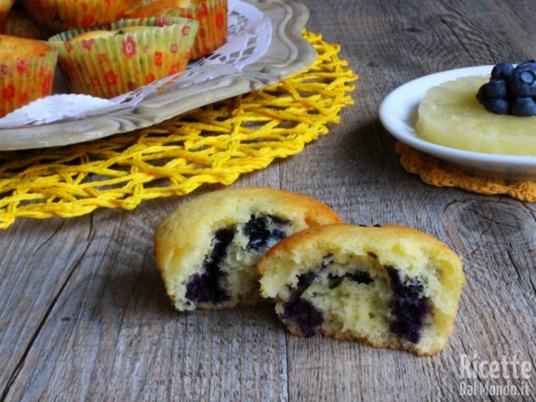 Ricetta muffin ananas e mirtilli