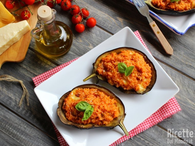 Ricetta melanzane ripiene di riso