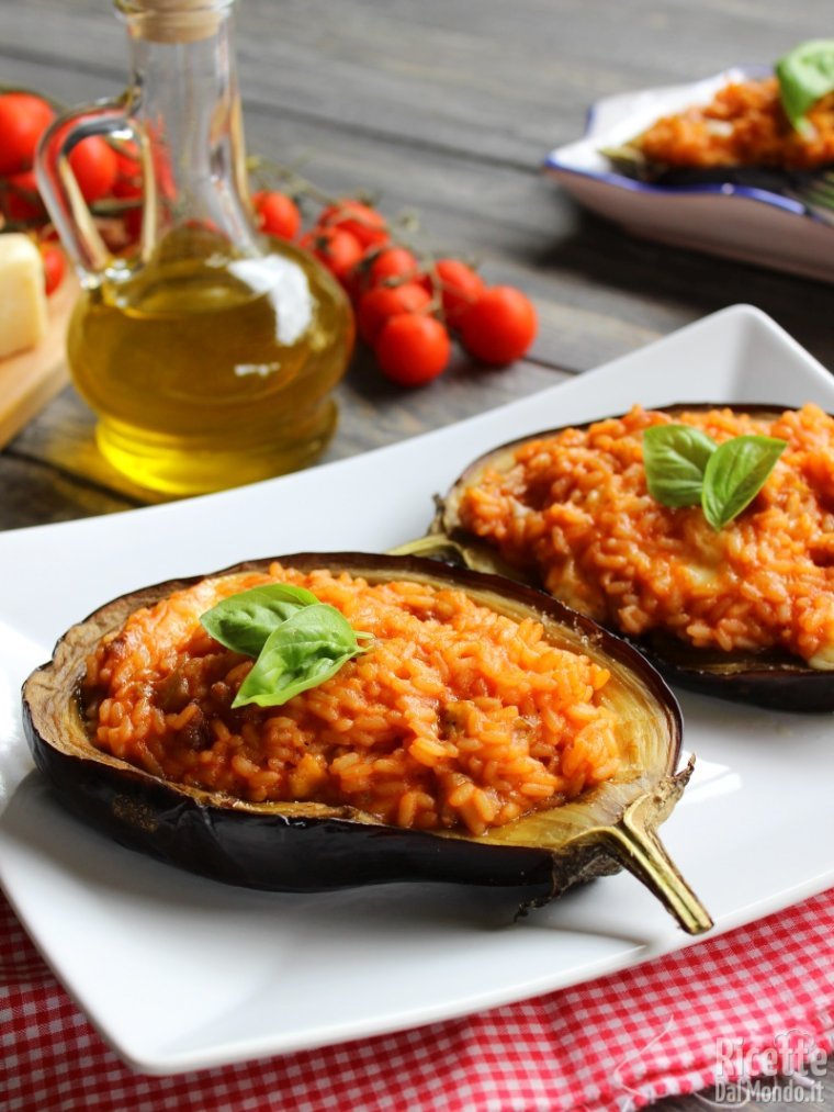 Come fare le melanzane ripiene di riso