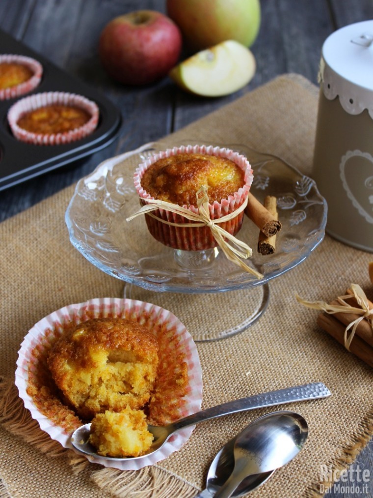 Muffin di zucca e mela e cannella