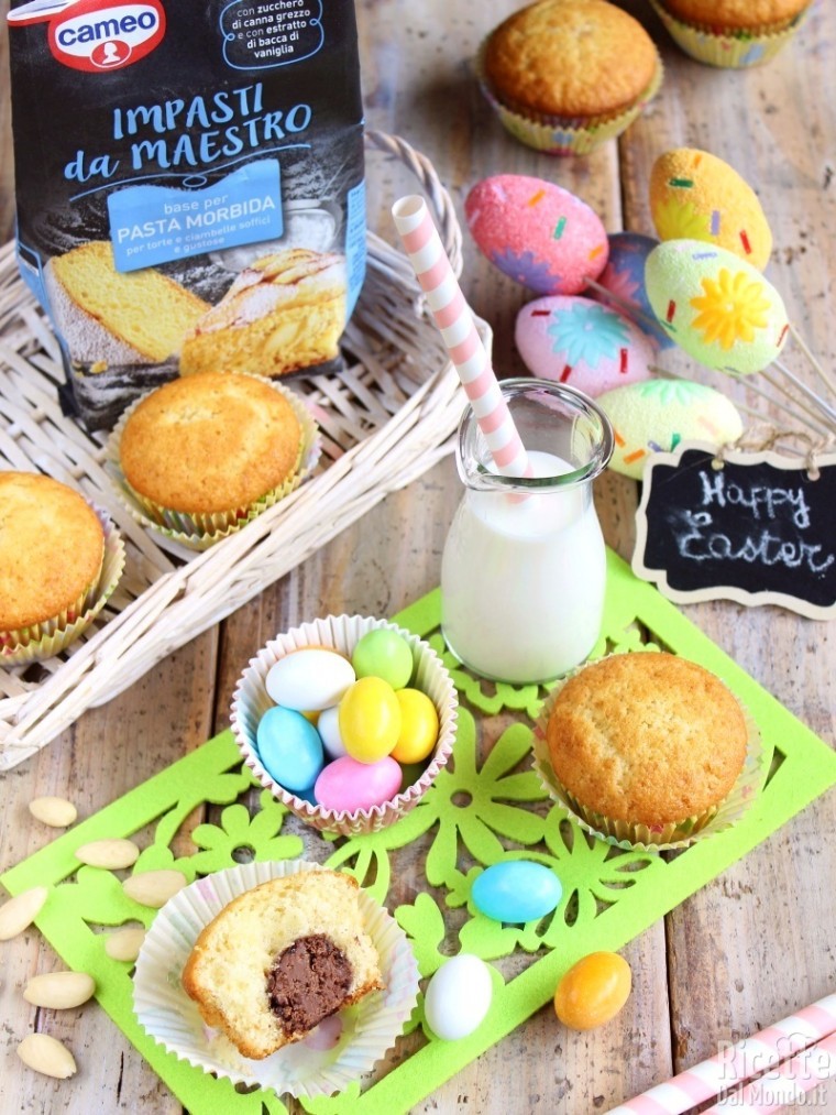 Ricetta muffin con ovetto di cioccolato