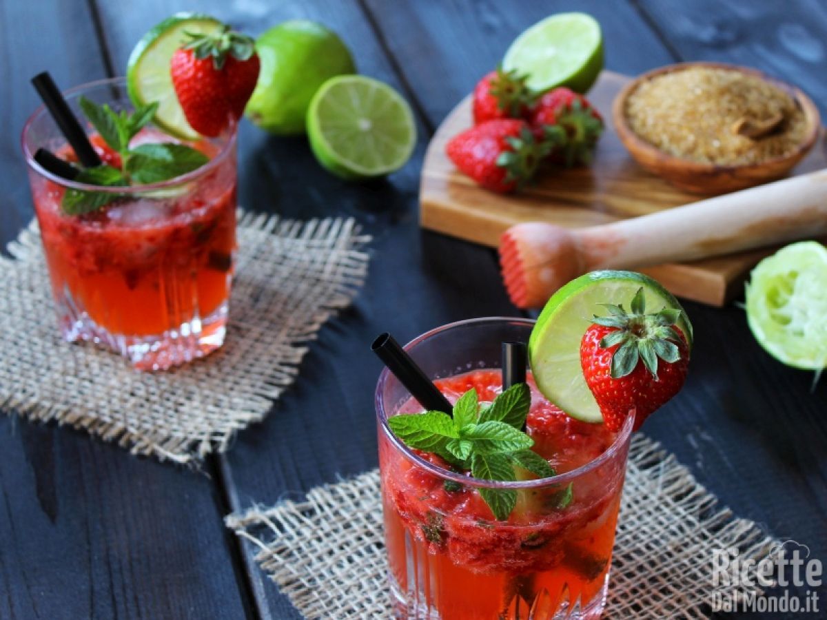 Mojito Alle Fragole Ricetta Semplice Ricettedalmondo