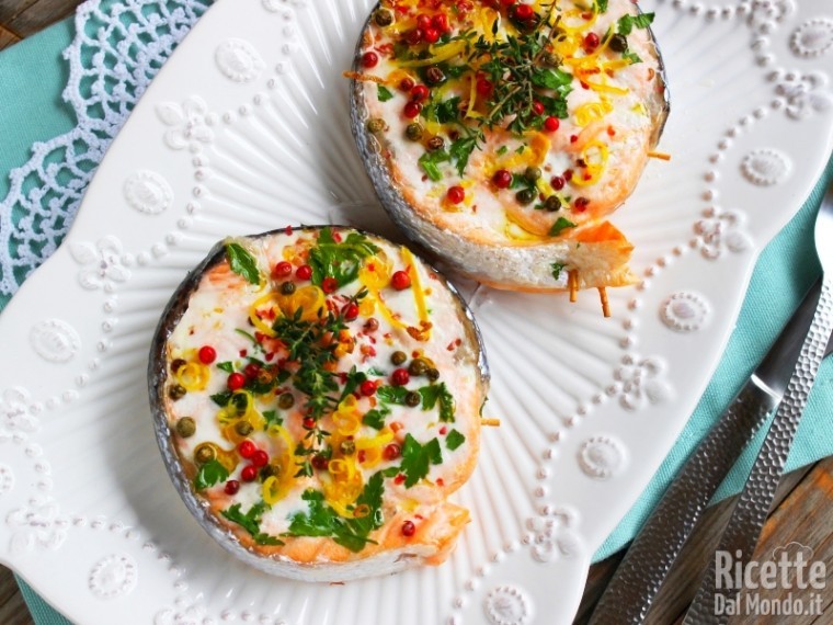 Ricetta medaglioni di salmone al forno