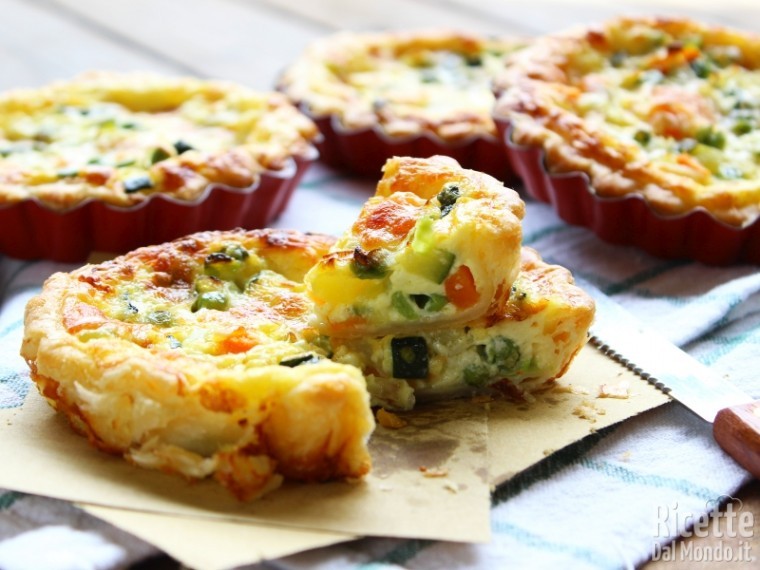 Ricetta mini quiche alle verdure