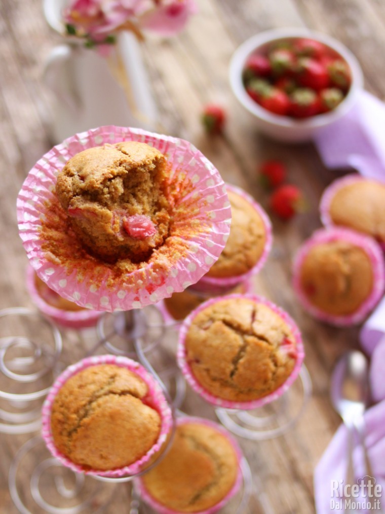 Ricetta muffin alle fragole integrali