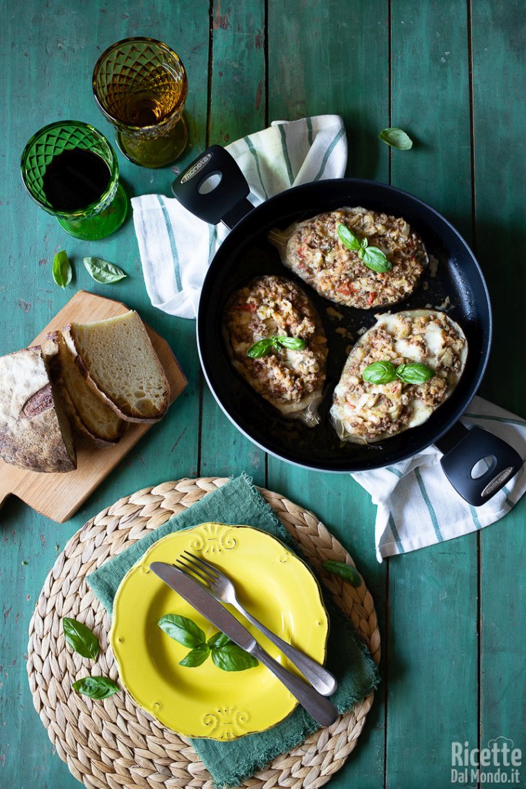 Ricetta melanzane ripiene in padella