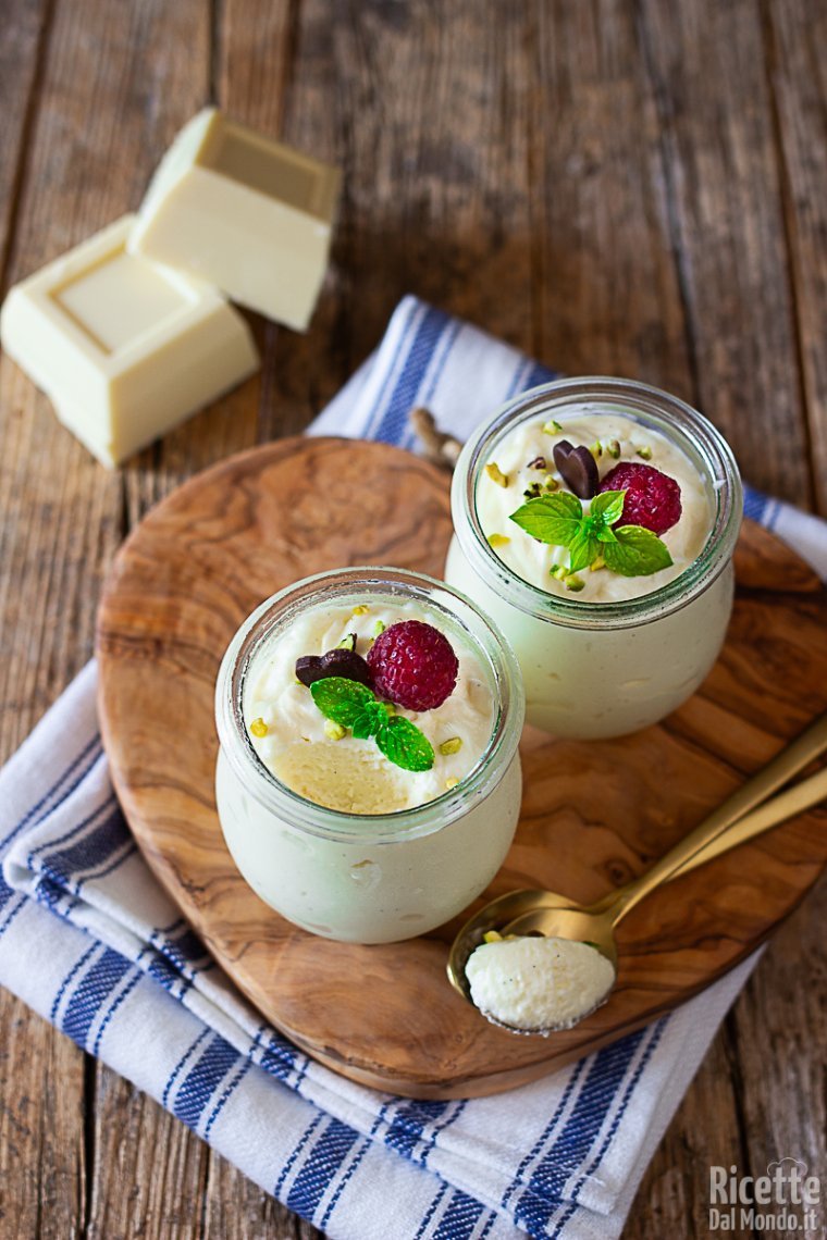 Ricetta mousse al cioccolato bianco