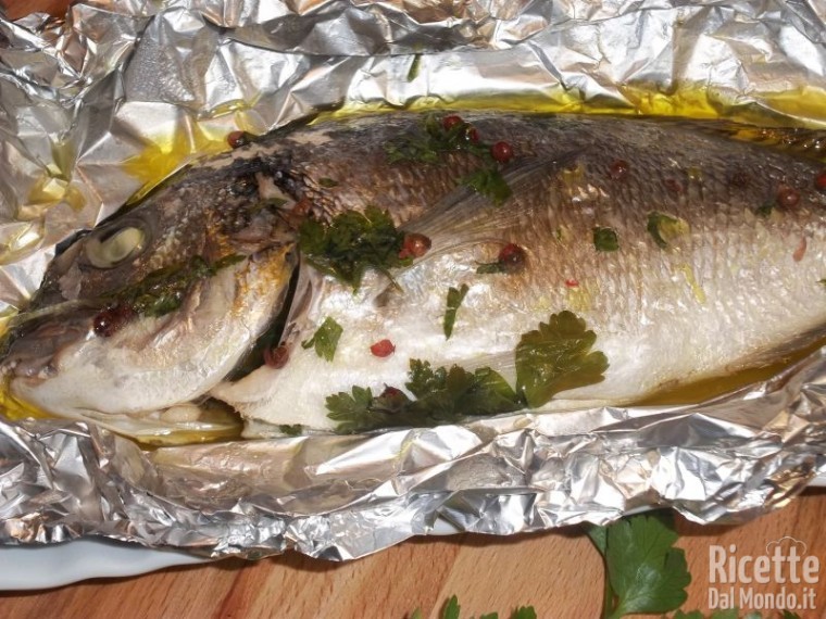 Orata al Cartoccio al Pepe Rosa