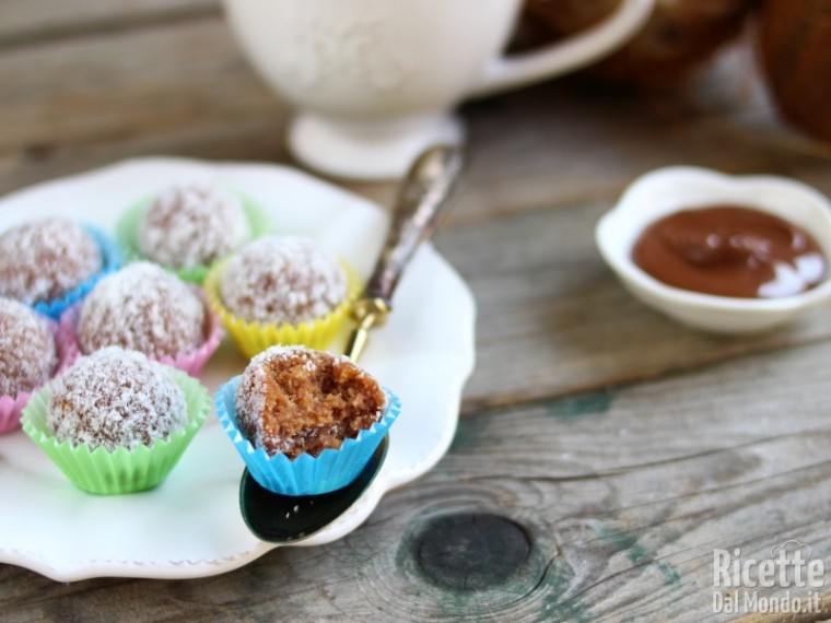 palline di Nutella con mascarpone e cocco fredde