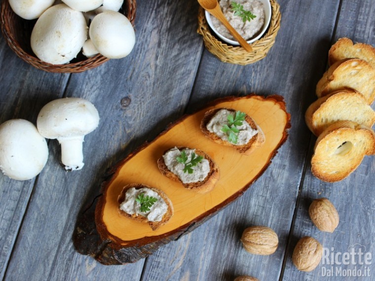 Ricetta patè di funghi champignon