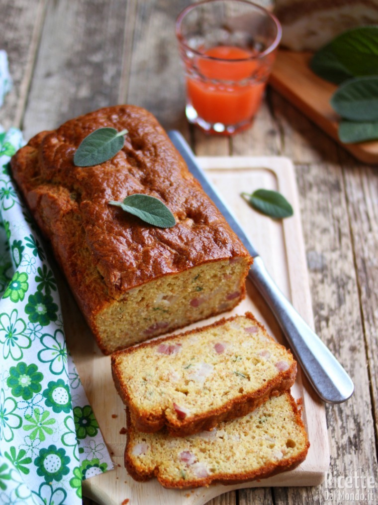 Ricetta semplice del plumcake integrale salato