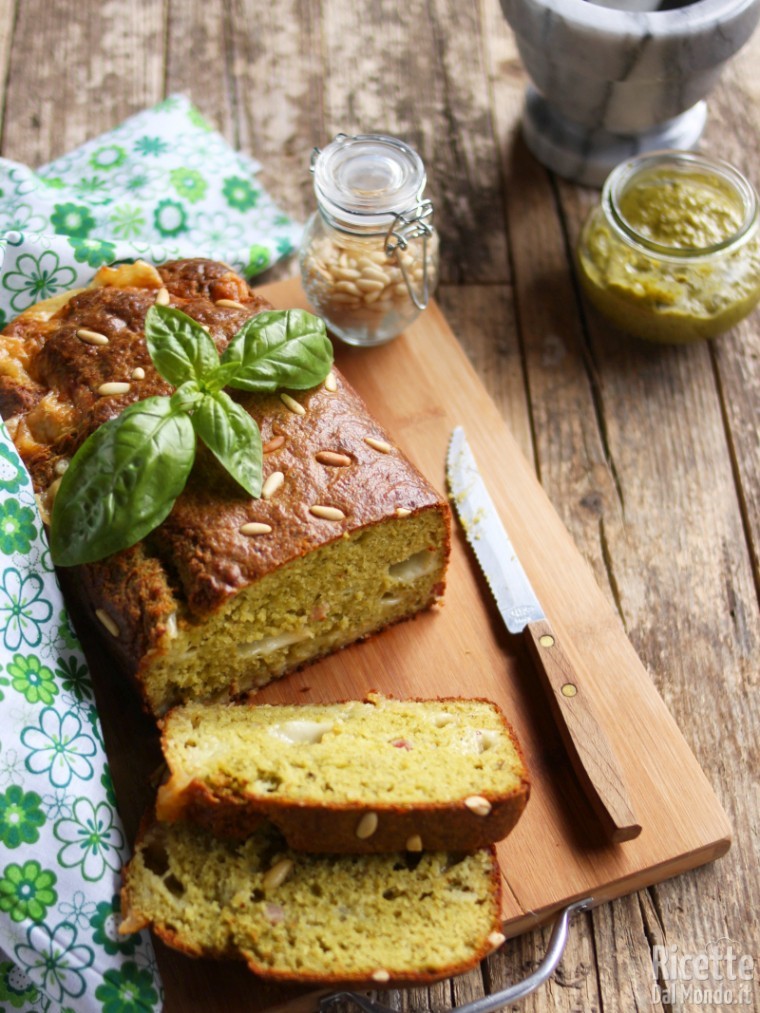 Ricetta plumcake al pesto di basilico