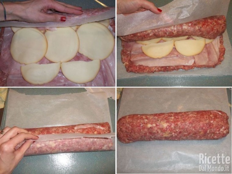 Polpettone con prosciutto cotto e provola 4