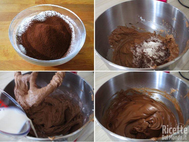 Unite farina, cacao e latte