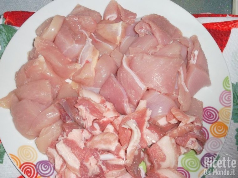 Peperonata con maiale, pollo e pancetta 3