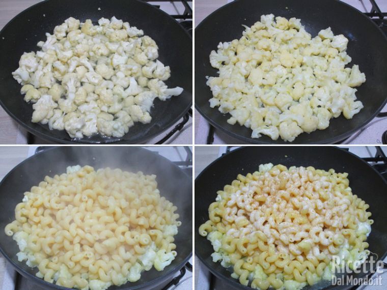 Cuocere con acqua e aggiungere la pasta al dente