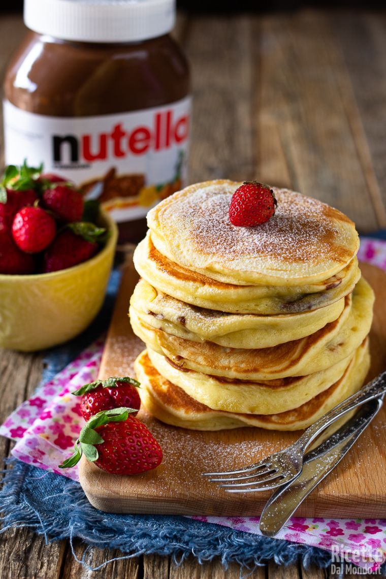 Ricetta pancakes alla Nutella ripieni