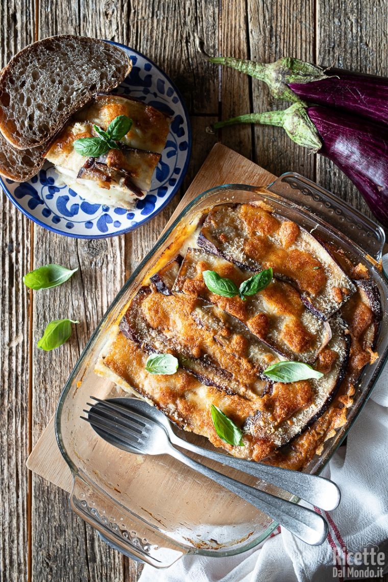 Ricetta parmigiana di melanzane bianca