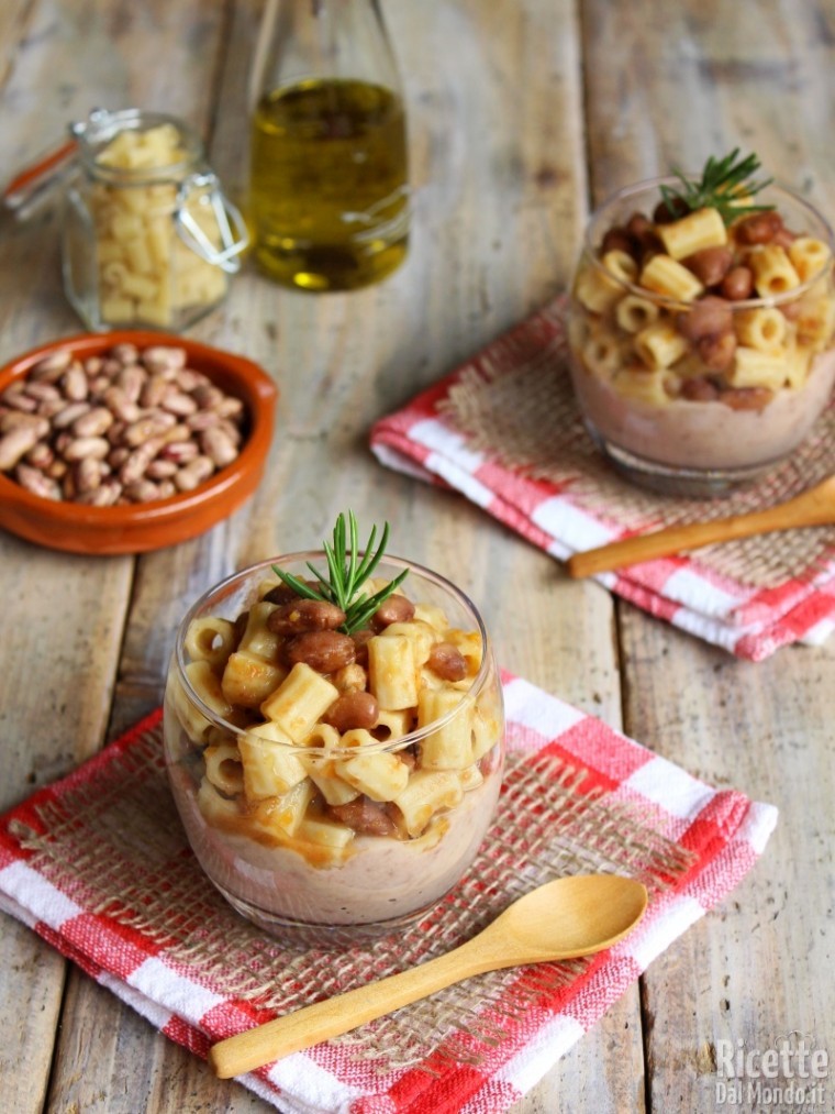 Come fare la pasta e fagioli nel bicchiere
