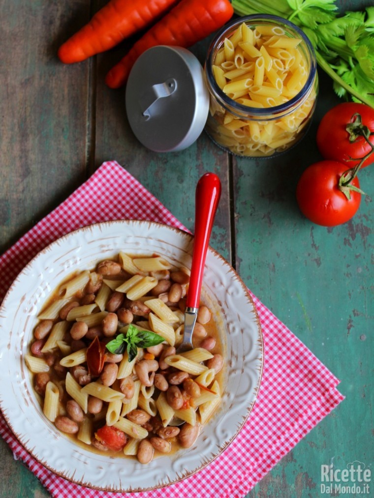 Ricetta pasta e fagioli borlotti freschi