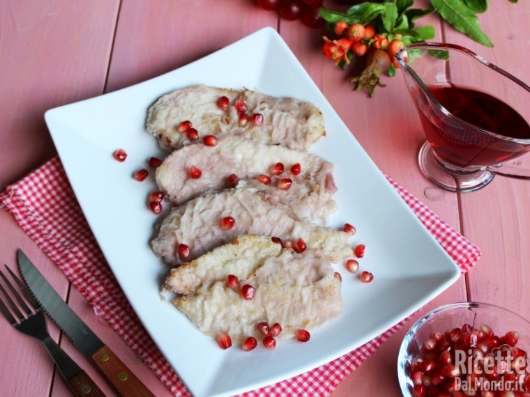 Pollo alla melagrana con melograno