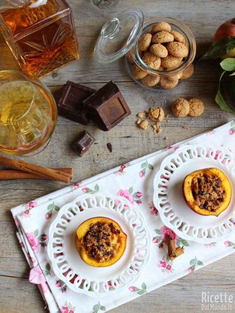 Ricetta pesche ripiene al forno
