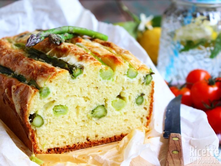 Plumcake salato con asparagi e asiago soffice