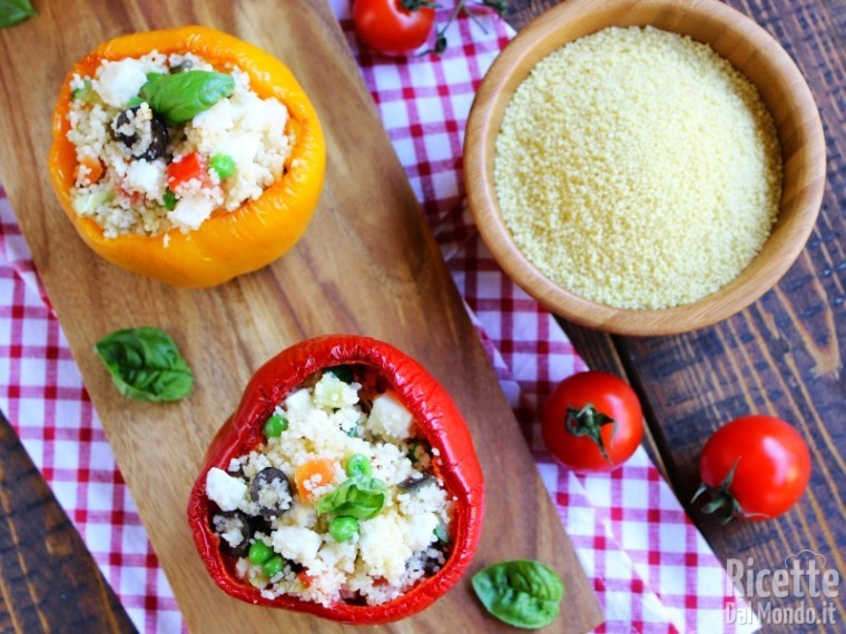 Come fare i peperoni ripieni di cous cous