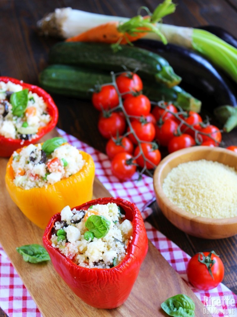 Peperoni ripieni di cous cous light