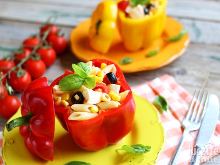 Ricetta peperoni ripieni di pasta