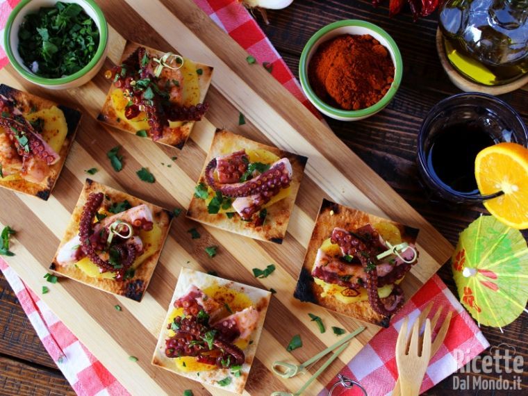 Ricetta Polpo alla gallega, tapas