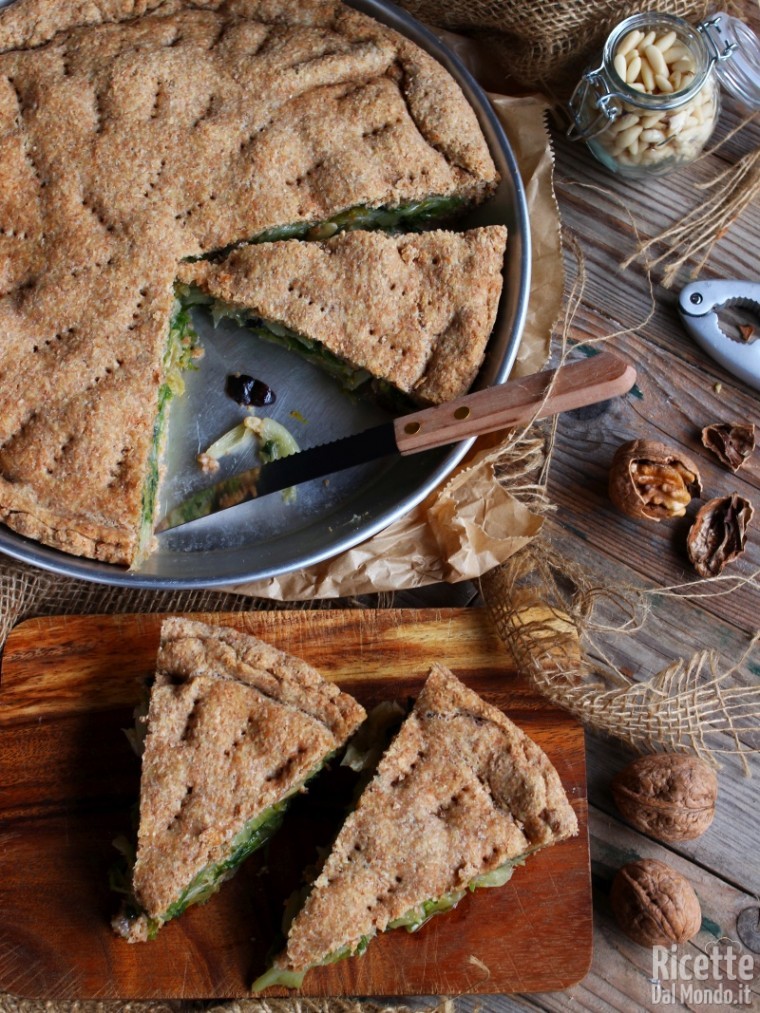 Ricetta pizza di scarola integrale napoletana