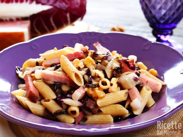 Pasta radicchio e speck 5
