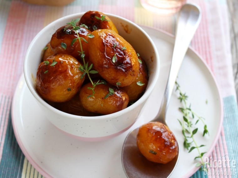 Ricetta patate caramellate in padella