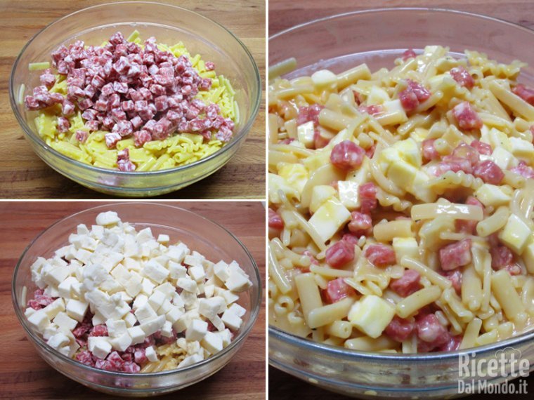 Aggiungere i salumi e i formaggi