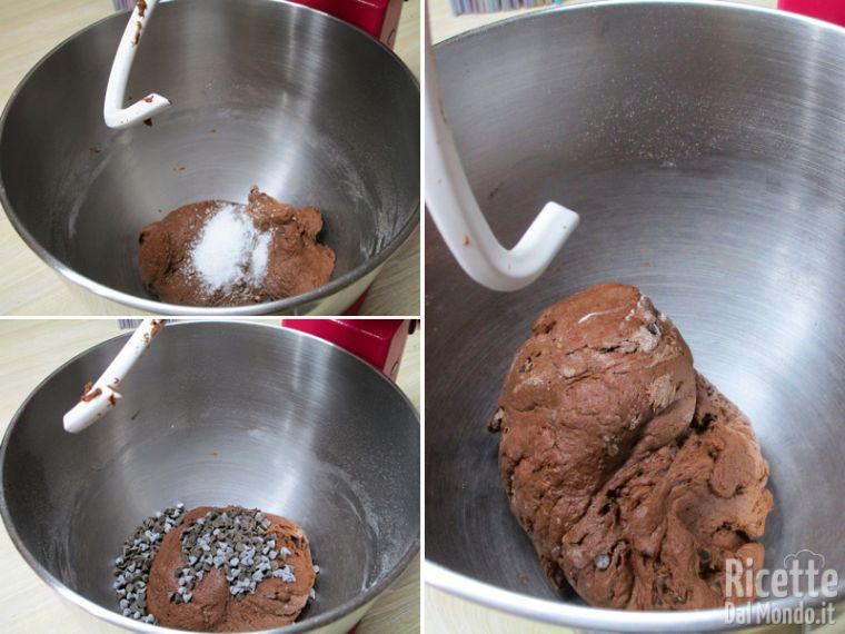Completare la lavorazione e unire le gocce di cioccolato